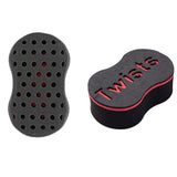 Wave-Shaped Double-Sided Sponge Hair Twist Brush